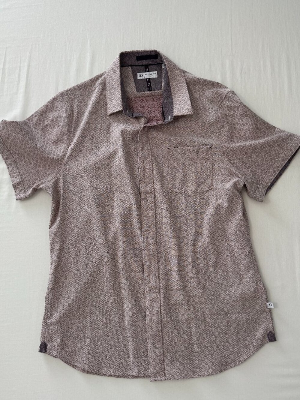 7 Diamonds 7D Men's Zenith Jacquard Stretch Woven Button-Up Shirt